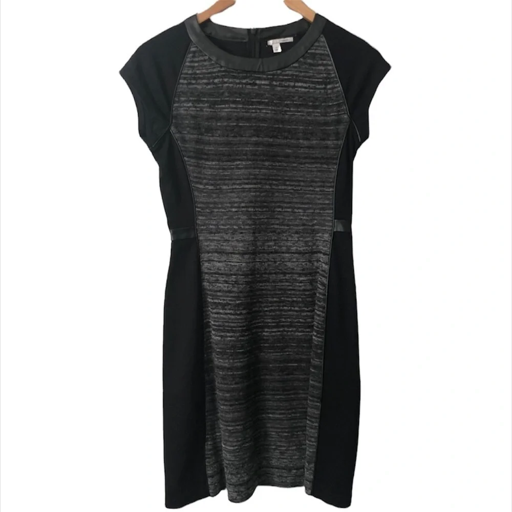 Halogen Dress Womens Tweed‎ Colorblock Sheath Career Business Office Size XS